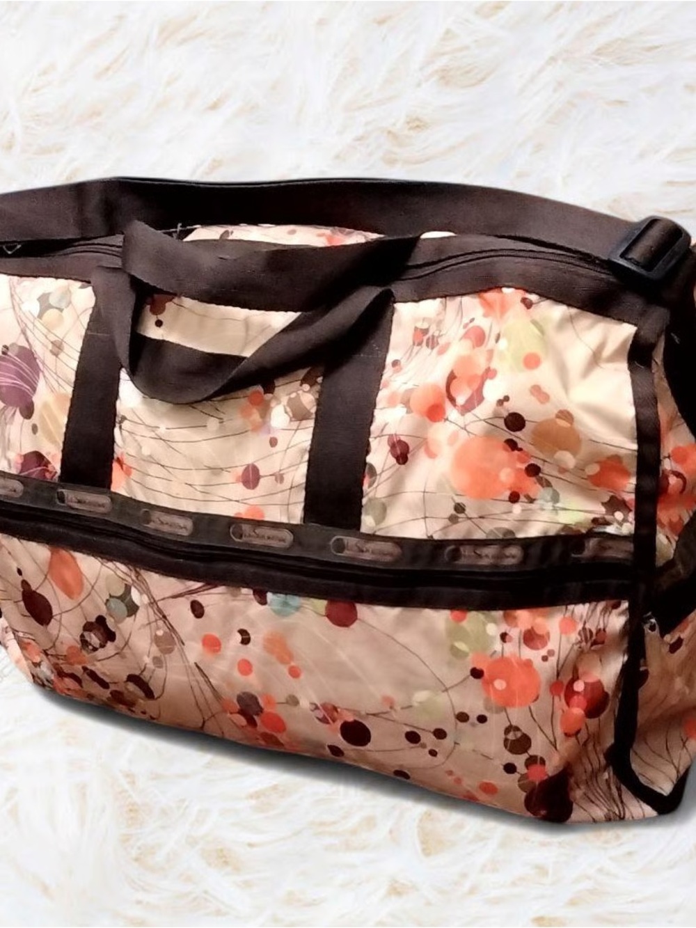 LesportSac Floral Dot Print Travel Tote Bag Large